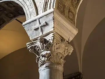 Corinthian capital from the early 6th-century Basilica of Sant'Apollinare Nuovo (Ravenna, Italy)