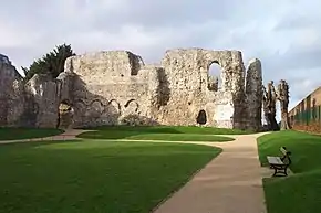 Ruins of a stone building.