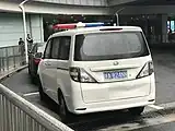 Rear view of a post-facelift Chana Honor (As a police cruiser in Hangzhou.)