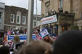 Rebecca Adlington at the Mansfield Town Hall after the summer olympics 2008