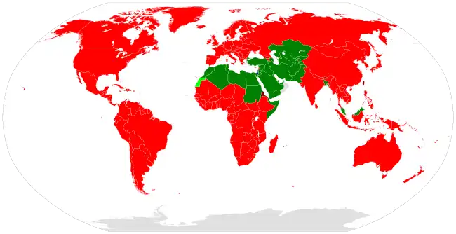 World-wide places where the organization is operating