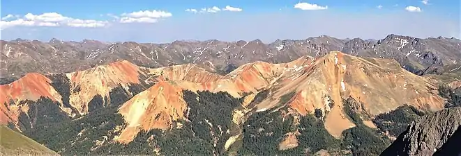 West aspect, from Imogene Pass