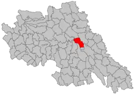 Location in Iași County