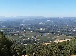 Looking southwest into Redwood Valley