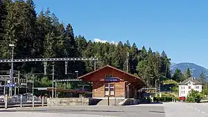 Single-story building with gabled roof