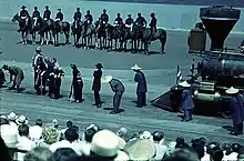 Reenactment of the Golden Spike Ceremony.