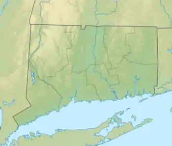 Map showing the location of Mansfield Hollow State Park