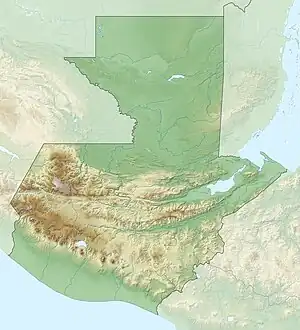 Location of Lake Atitlán in Guatemala.