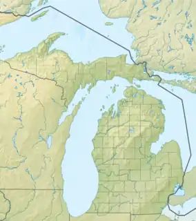 Map showing the location of Isle Royale National Park