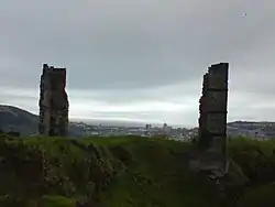 Remains of Morris Castle, looking towards Swansea