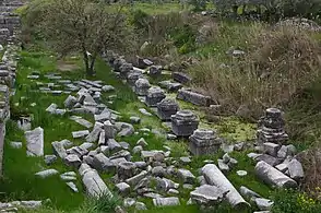 Remains of the stoa connecting the main Bath of Faustina to the Palaestra