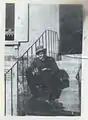 Pierre-Auguste Renoir at Montmartre in a photograph by Martial Caillebotte.