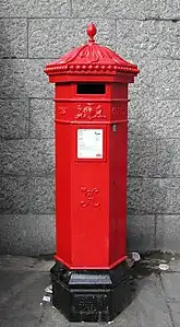 Replica Penfold, erected at Tower Bridge in 1989.