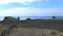 View from Reykjanestá to south-west with Eldey in the far background