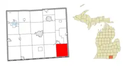 Location within Lenawee County