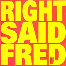 The band's name takes up the entire cover, colored in yellow. The album title appears in the 'D' of 'Fred', coloured in red.