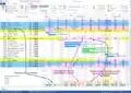 Resource load chart view of sample project opened in Rillsoft Project 6