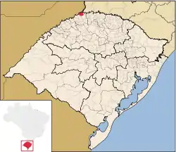 Location of Derrubadas in Rio Grande do Sul