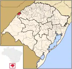 Location in Rio Grande do Sul state