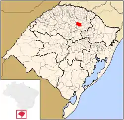 Location in Rio Grande do Sul