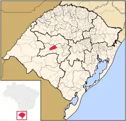 Location within Rio Grande do Sul