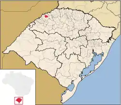 Location of Tuparendi in Rio Grande do Sul