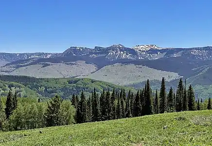 The Flat Tops Wilderness from the Flat Tops Trail Scenic Byway