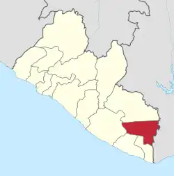 Location in Liberia