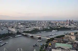 Waterloo Bridge, the planned crossing point for the tram over the River Thames