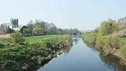 River Wharfe at Tadcaster with St Mary the Virgin Church in background53°53′4.24″N 1°15′38.16″W﻿ / ﻿53.8845111°N 1.2606000°W﻿ / 53.8845111; -1.2606000