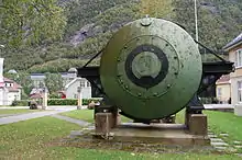 Birkeland–Eyde  electric arc furnace  exhibited in a park in Rjukan