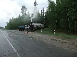 Road repair, Uvatsky District