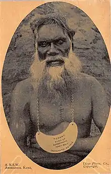 Robert, King of Gumbathagang tribe, New South Wales - circa 1900