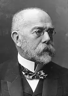 Robert Koch, physician and microbiologist, discoverer of anthrax, tuberculosis and cholera bacillus