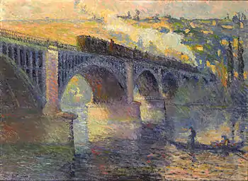 Robert Antoine Pinchon, Le Pont aux Anglais, soleil couchant (1905) Musée des Beaux-Arts de Rouen