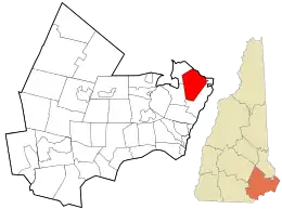 Location in Rockingham County and the state of New Hampshire.