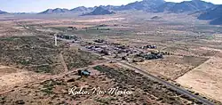 A photo of the town of Rodeo, taken from above