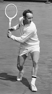 Rod Laver, won the most singles titles in men's tennis (198).