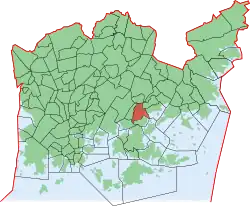 Position of Roihuvuori within Helsinki