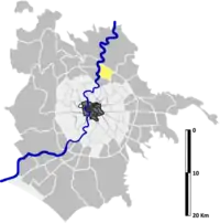 Position of the Zone within the Municipality of Rome.