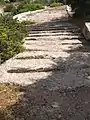 Carved steps along ancient Roman road, adjacent to regional hwy 375 in Israel (near Bayt Nattif)