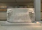 Roman sarcophagus with lions, 3rd century AD, marble, Neues Museum, Berlin