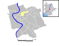 Position of the rione within the center of the city