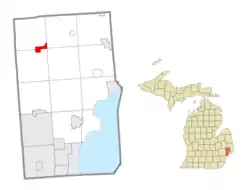 Location within Macomb County