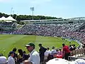 The new West Stand. Top left of the stand is the Shane Warne suite.