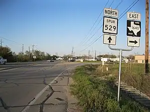 Looking northeast at FM 1640 in Rosenberg