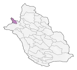 Location of Rostam County in Fars province