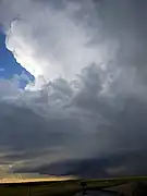 Rotating thunderstorm updraft