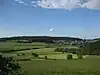 Roter Küppel (centre), rechts Wolfenhausen in the oberen Laubusbachtal