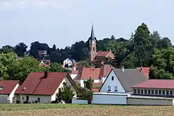 View towards the town